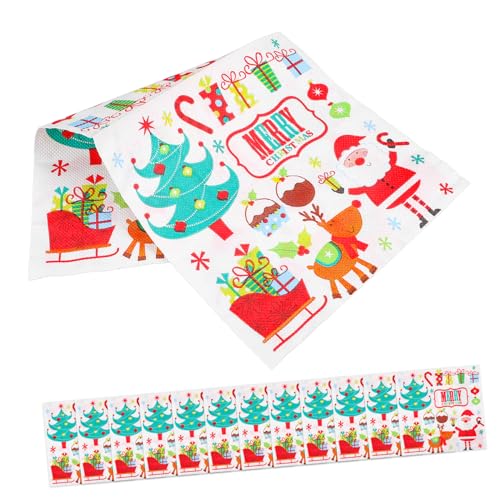 VILLFUL 20 Stücke Weihnachten Papier Servietten Frohe Weihnachten Druck Servietten Einweg Papier Servietten Weihnachten Winter Liefert Party Dekoration von VILLFUL