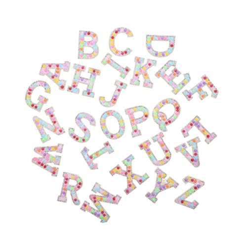 VILLFUL 26 Stücke Alphabet Stickerei Appliques Strass Patches Nähen Kleidung Patches von VILLFUL