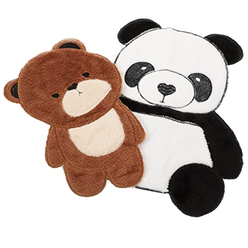 VILLFUL 2St Panda-Bären-Patch Bärenaufnäher Aufnäher für Kleidung mit Tieren bestickte Aufnäher für Kleidung stickzubehör aufnäher für jacke großer Bär Patches nähen Panda-Patches Flusen von VILLFUL