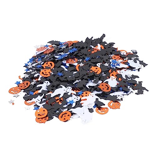 VILLFUL 3 Sätze Halloween Konfetti Halloween-wohndekoration Halloween-tischdekorationen Halloween-dekor Skelett Konfetti Laternenpfahl-weihnachtskranz Kürbis Konfetti Spinnennetz Plastik von VILLFUL