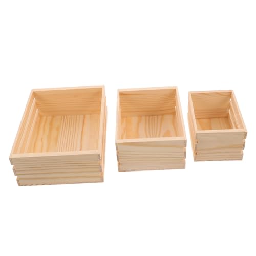 VILLFUL 3 Stück Mini -Holzrahmenmodell rustikale Hochzeitsdekoration rustikale Nistkisten Lagerkisten für Bauernhäuser Display-Organizer aus Holz dekorative Holzkisten Holzbehälter Beige VILLFUL 3 Stück Mini -Holzrahmenmodell rustikale Hochzeitsdekoration rustikale Nistkisten Lagerkisten für Bauernhäuser Display-Organizer aus Holz dekorative Holzkisten Holzbehälter Beige von VILLFUL