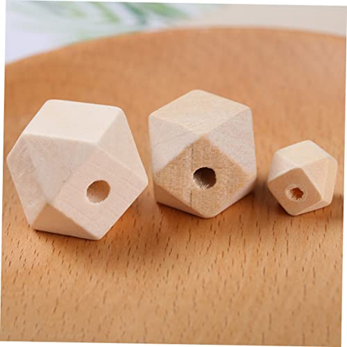 VILLFUL 300 Stk geometrische Holzperlen holzig handgefertigte Perlenkette natürliche Perlen kinder bastelset basteln für kinder armschlinge DIY-Holzperlen natürliche Holzperlen Hölzern von VILLFUL