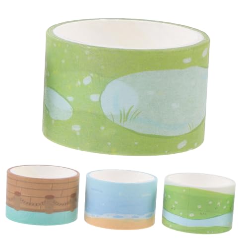 VILLFUL 4 Rollen Handbuch Dekoration Washi-tape Süß Pastellfarbenes Washi-tape Süßes Washi-tape Süßes Boho-scrapbook-papier Natur Washi Tape Verwaschenes Klebeband Japanpapier von VILLFUL