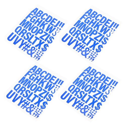 VILLFUL 4 Stück Blaue Bügelbuchstaben für Stoff Diy Vinyl Alphabet Aufkleber für T Shirt Dekoration Vielseitig Einsetzbar für Kleidung Taschen und Hüte VILLFUL 4 Stück Blaue Bügelbuchstaben für Stoff Diy Vinyl Alphabet Aufkleber für T Shirt Dekoration Vielseitig Einsetzbar für Kleidung Taschen und Hüte von VILLFUL