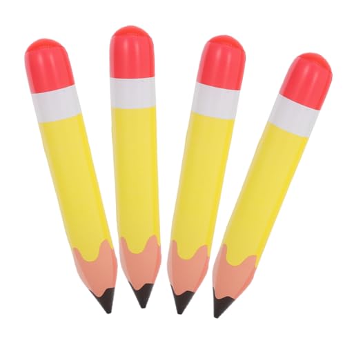 VILLFUL 4 Stück Große Bleistifte, Jumbo-bleistift-dekorationen, Aufblasbar, Für Den Schulanfang, Requisiten, Bleistift-ballon, Aufblasbarer Bleistift, Riesige Aufblasbare Pvc-bleistifte von VILLFUL