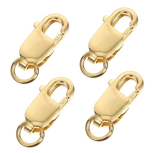 VILLFUL 4 Stück Halsketten Gliederschnalle Goldene Halsketten Armbänder Karabiner Schmuckherstellung Verschlüsse Schmuck DIY Verschluss Schmuck Karabiner Schmuck Halsketten DIY von VILLFUL