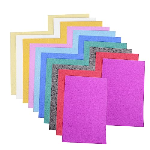 VILLFUL 40 Blätter Geprägtes Papier Karton Selber Machen Glitzerpapier Bastelschaumpapier Karton Farbig Kartonpapier Diy-glitzerkarton Goldener Glitzerkarton Bunter Karton Papierstau von VILLFUL