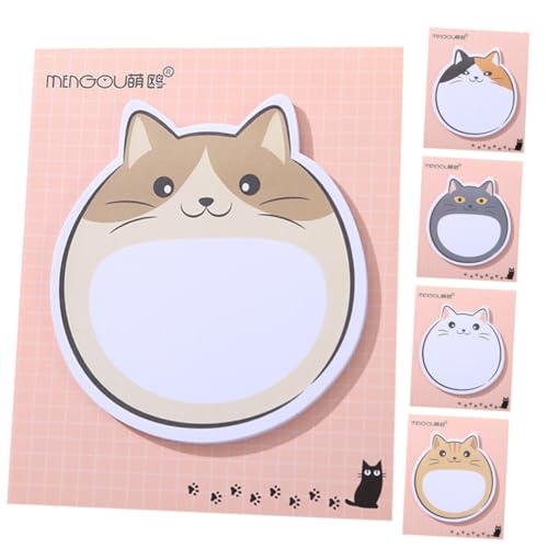 VILLFUL 5 Cartoon Cat Compact Note Pads Office Note Pads Hinweis Nutionige Memo Aufkleber Tränenbilder Memo Pads Multifunktion von VILLFUL