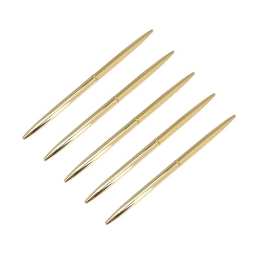 VILLFUL Stifte 5er-pack Metall-kugelschreiber Eleganter Goldener Stift Für Hochzeitsgästebücher Sanftes Schreiben Bequemer Griff Fürs Büro von VILLFUL