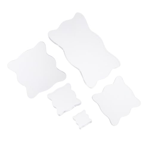 VILLFUL 5 Stück Transparenter Stempelgriff Fotopolymer Stempel Scrapbooking Stempel Set Transparente Siegelblöcke Klare Stempelgriffe Scrapbooking Bastelstempel Briefmarken von VILLFUL