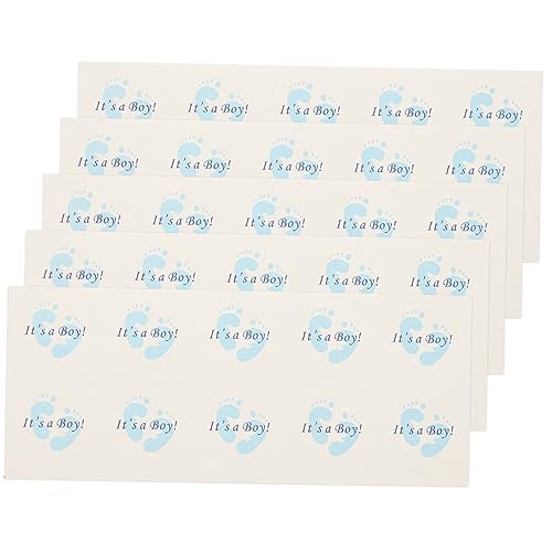 VILLFUL 50-Blatt-Box Aufkleberetiketten aus Papier Warnweste personalisiert scheckheft geschenksäcke dekorative Sticker Geschenketiketten hübsche Aufkleber Scrapbooking-Aufkleber Sky-Blue von VILLFUL