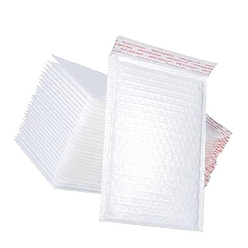 VILLFUL 50 Stück Schaumstoffbeutel Heftklammern Bubble Mailer Bubble-Paket- pädiprotect schutzzelt geldschrank briefumschläge Verpackungsbeutel Luftpolsterumschläge Sport Weiß von VILLFUL