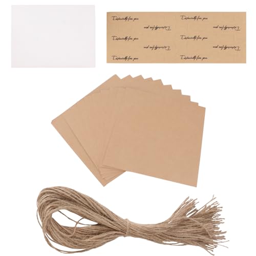 VILLFUL 50PCS Vintage Kraftpapier Blütenhalter Geschenkkarten Für Hochzeiten Und Partys DIY Geschenkverpackung Für Blumen Und üßigkeiten von VILLFUL