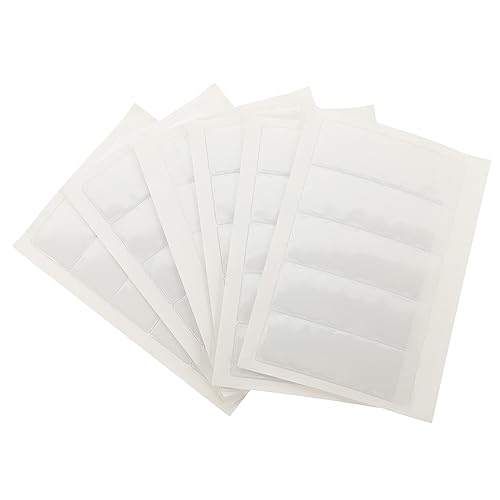 VILLFUL 6 Blätter Transparentes Pvc Kleber Aufkleber Umsatzkastenkleber Labels Kartenhülle Aufkleber Klassifizierung Handbuch Staubdichtes Selbstkleberbeutel 30Pcs Verpackungskartenhalter von VILLFUL