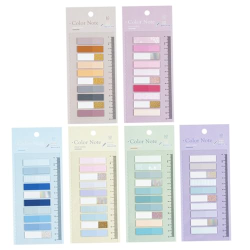 VILLFUL 6 Sets Bunte Seitenmarker Sticky Page Tabs Für Buchanmerkungen Papierseitenlabel Haftnotizen 20 Kleine Zettel Pro Set Ideal Für Notizen Und Organisation von VILLFUL