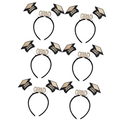 VILLFUL 6 Stk 2022 Abschluss Haarschmuck lustiger Abschluss Abschlusskappe Haarband graduation cap festival kopfbedeckung Stirnband Abschlussparty-Haardekoration abschluss kopfschmuck von VILLFUL