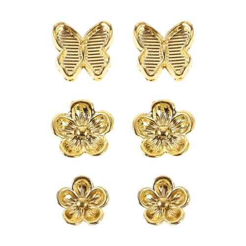 VILLFUL 6 Stück Metallverzierung Blumen und Schmetterlingsdesign für Professionelle Maniküre und Diy Nailart Enthusiasten VILLFUL 6 Stück Metallverzierung Blumen und Schmetterlingsdesign für Professionelle Maniküre und Diy Nailart Enthusiasten von VILLFUL