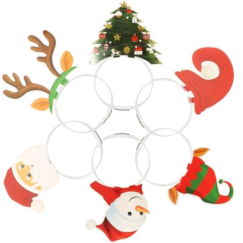 VILLFUL 6Pcs Weihnachtsfolie Stirnband Weihnachtsgeweih Haar Hoops Rentiergeweihs Stirnband Party Lieferungen Weihnachten Stirnbänder Weihnachtsstirnband Dekore Rentiergeflügel von VILLFUL