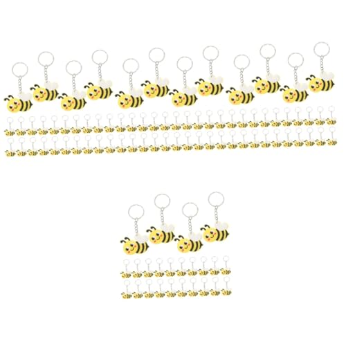 VILLFUL 96 Stk Biene Schlüsselanhänger Biene+Party+Gefälligkeiten favorisieren bienen bienen zubehör autoschlüsselanhänger schlüssel ringe Schlüsselanhänger mit Cartoon-Biene PVC von VILLFUL