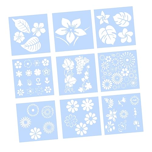 VILLFUL 9pcs DIY Wiederverwendbare Malvorlagen Blumen Und Blatt Sammelalbum Schablone Für Handwerk von VILLFUL