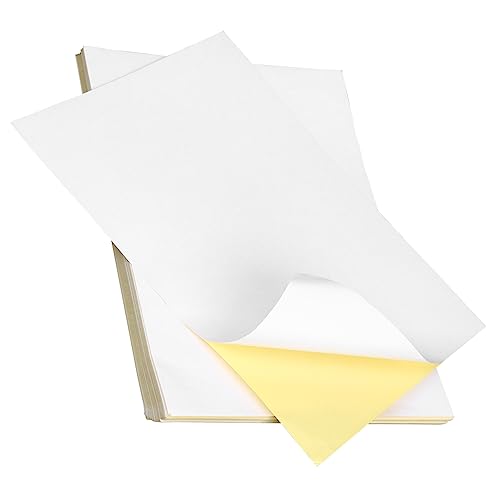 VILLFUL A4 Aufkleberpapier Für Inkjet Drucker Matte Selbstklebende Sticker Folie Weißes Etikettenpapier Für Individuelle Beschriftungen Und Kreative Projekte von VILLFUL