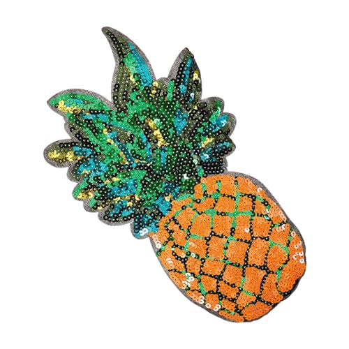 VILLFUL Ananas Patch Mit Pailletten, Kompakte Kleidungsflicken, Dekorative Mantelflicken, Multifunktionale Kleidungsflicken, Hutzubehör, Verschleißfeste Kleidungsflicken, Kompakte von VILLFUL