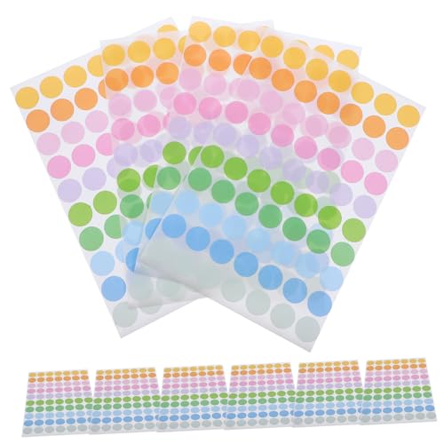 VILLFUL Bunte Runde Klebeetiketten Beschreibbare Dot Aufkleber 19mm Für Farbkodierung Organisation Und Kennzeichnung Selbstklebende Etiketten Für Büro Schule Und von VILLFUL