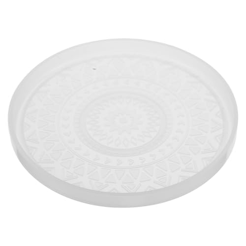 VILLFUL DIY Untersetzer Silikonform Zum Gießen Runde Mandala Form Boden Seifenschale Tablett Harz Gießform Beton Zement Heimdekoration von VILLFUL