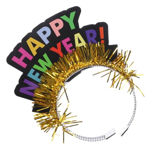 VILLFUL Happy New Year Haarreif Bunte Neujahr Haarschmuck Für Partys Hochwertige Silvester Deko Perfekt Für Neujahrsfeiern Und Fotorequisiten Ideal Für Erwachsene Und von VILLFUL