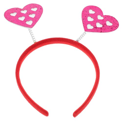 VILLFUL Herz Stirnband Valentinstag Party Dekoration Frühlings Herz Stirnband Haar Accessoire Valentinstag Party Kopfbedeckung Valentinstag Accessoire von VILLFUL