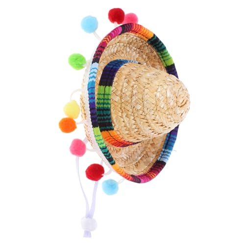 VILLFUL Mexikaner Sombrero Kleiner Hut Mexikanischer Webhut Mit Bommel Mexikanische Hüte Kleiner Sombrero Mit Bommel Sombrero Partyhüte Mexikanische Hüte Für Party Kleiner Sommerhut Kostümhüte Für von VILLFUL