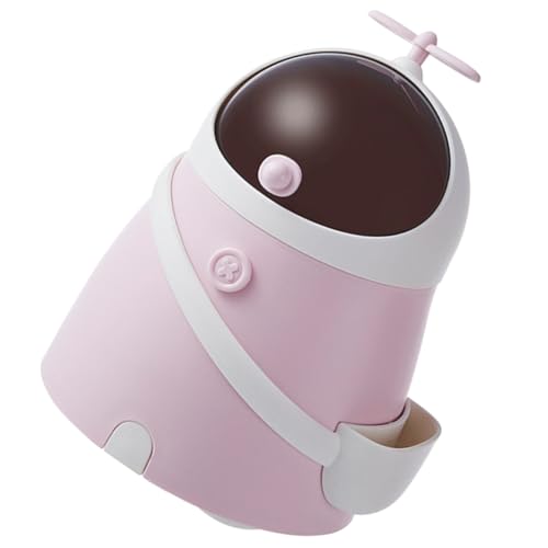 VILLFUL Mini Mülleimer Astronaut Süßer Arbeitsplatten Mülleimer Kawaii Abfalleimer Für Tisch Und Büro Desktop Müllbehälter Für Schlafzimmer Und Kinderzimmer Gelber Sack Ständer von VILLFUL