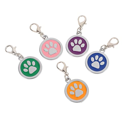 VILLFUL Niedliche Hundemarke Aus Mit Epoxidharz Kreative Haustier ID Tags Für Katzen Und Hunde Farbige Anhänger Pink von VILLFUL