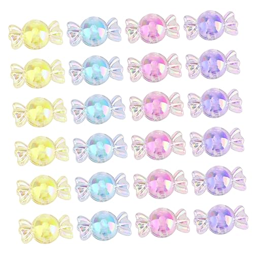 VILLFUL Süßigkeiten Perlen Accessoire Charme Holografische Perlen Ohrringe Machen Perlen Armbandperle Armbänder Perlen Halskette Acryl-bonbon-edelsteine Süßigkeiten-anhänger Reize von VILLFUL