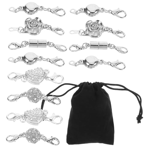 VILLFUL Teiliges Silberfarbene Magnetische Schmuckverschlüsse aus Metall Langlebige Glänzende Magnetverschlüsse für Halsketten und Armbänder Einfache Einhandbedienung zum Schmuckbasteln VILLFUL Teiliges Silberfarbene Magnetische Schmuckverschlüsse aus Metall Langlebige Glänzende Magnetverschlüsse für Halsketten und Armbänder Einfache Einhandbedienung zum Schmuckbasteln von VILLFUL