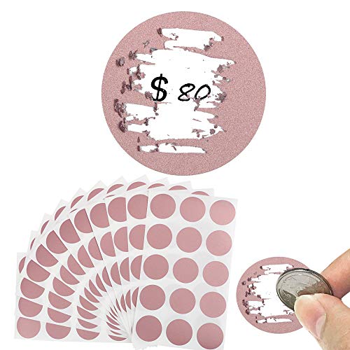 VINFUTUR 180 Stück Rubbel Etiketten Rund Durchmesser 2.5cm, Rubbel Sticker Scratch Sticker DIY Rubbellos Aufkleber für Hochzeit Geburtstag Party Geschenk Überraschung Aufkleber von VINFUTUR