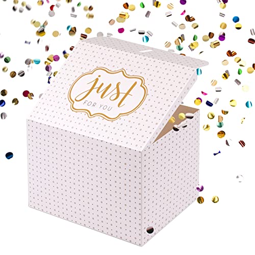 VINFUTUR Explosionsbox Konfetti Geschenkbox DIY Explodierende Konfetti Überraschungsbox Geschenkschachtel für Geburtstag Valentinstag Hochzeit Jahrestag Weihnachten Geschenk von VINFUTUR