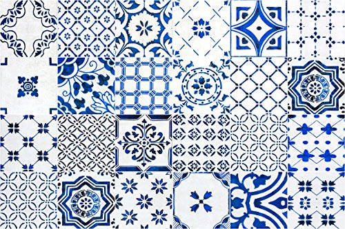 VINILIKO Lisboa Sticker, Vinyl und PVC, blau, 20x20x0,1 cm, 24 von VINILIKO