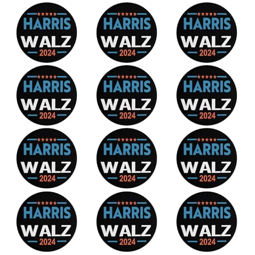 Harris Waltz 2024 Button-Anstecker Kamala Harris Tim Walz Waltz for President Vp Anstecker und Anstecker Kreise Abzeichen Runde Brustanstecker Brosche Dekor 8 von VINPHISH