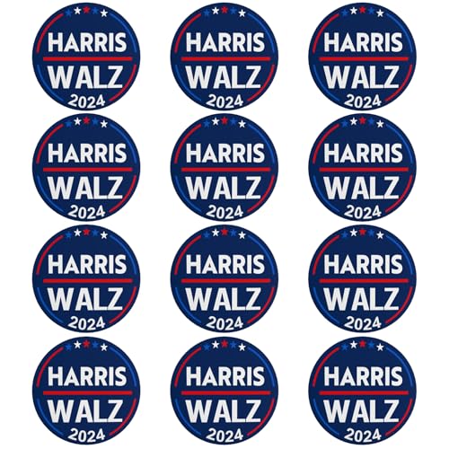 Harris Waltz 2024 Button-Anstecker Kamala Harris Tim Walz Waltz for President Vp-Anstecker und -Buttons Kreis-Abzeichen Runde Brustanstecker Brosche Dekor 1 von VINPHISH