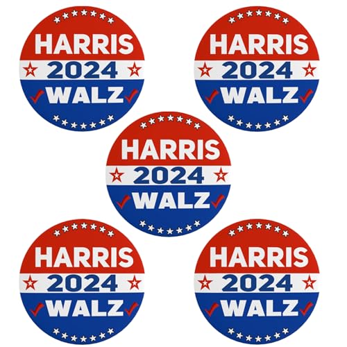 Harris Waltz 2024 Button-Anstecker Kamala Harris Tim Walz Waltz for President Vp-Anstecker und -Buttons Kreis-Abzeichen Runde Brustanstecker Brosche Dekor 4 von VINPHISH