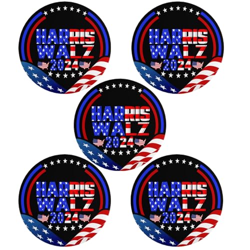 Harris Waltz 2024 Button-Anstecker Kamala Harris Tim Walz Waltz for President Vp-Anstecker und -Buttons Kreis-Abzeichen Runde Brustanstecker Brosche Dekor 6 von VINPHISH