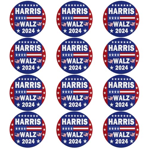 Harris Waltz 2024 Button-Pins Kamala Harris Tim Walz Waltz für Präsident Vp Pins und Button Kreis Abzeichen Runde Brust Pins Brosche Dekor 2 von VINPHISH