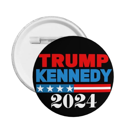 Trump Kennedy 2024 Button Pins 1 Stück Trump und Kennedy Pin Button RFK Kennedy Trump 2024 rundes Abzeichen für Kleidung Tasche Hut von VINPHISH