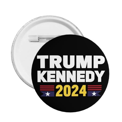 Trump Kennedy 2024 Button Pins 1 Stück Trump und Kennedy Pin Button RFK Kennedy Trump 2024 rundes Abzeichen für Kleidung Tasche Hut von VINPHISH