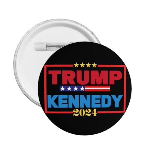 Trump Kennedy 2024 Button Pins 1 Stück Trump und Kennedy Pin Button RFK Kennedy Trump 2024 rundes Abzeichen für Kleidung Tasche Hut von VINPHISH