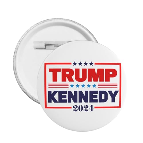 Trump Kennedy 2024 Button Pins 1 Stück Trump und Kennedy Pin Button RFK Kennedy Trump 2024 rundes Abzeichen für Kleidung Tasche Hut von VINPHISH