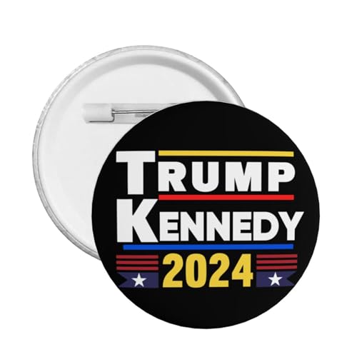 Trump Kennedy 2024 Button Pins 1 Stück Trump und Kennedy Pin Button RFK Kennedy Trump 2024 rundes Abzeichen für Kleidung Tasche Hut von VINPHISH