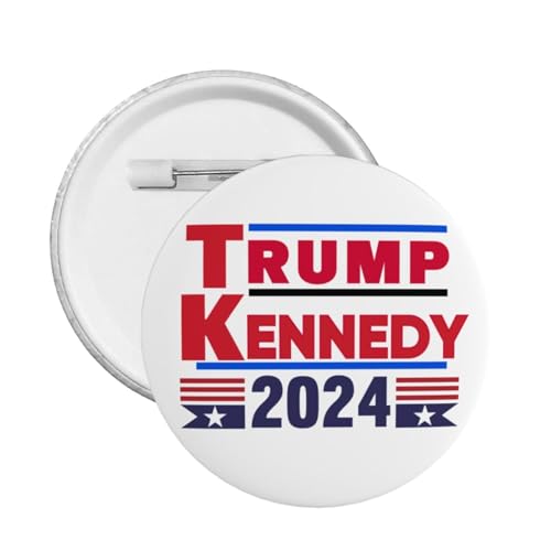 Trump Kennedy 2024 Button Pins 1 Stück Trump und Kennedy Pin Button RFK Kennedy Trump 2024 rundes Abzeichen für Kleidung Tasche Hut von VINPHISH