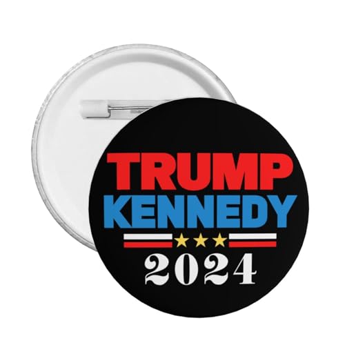 Trump Kennedy 2024 Button Pins 1 Stück Trump und Kennedy Pin Button RFK Kennedy Trump 2024 rundes Abzeichen für Kleidung Tasche Hut von VINPHISH